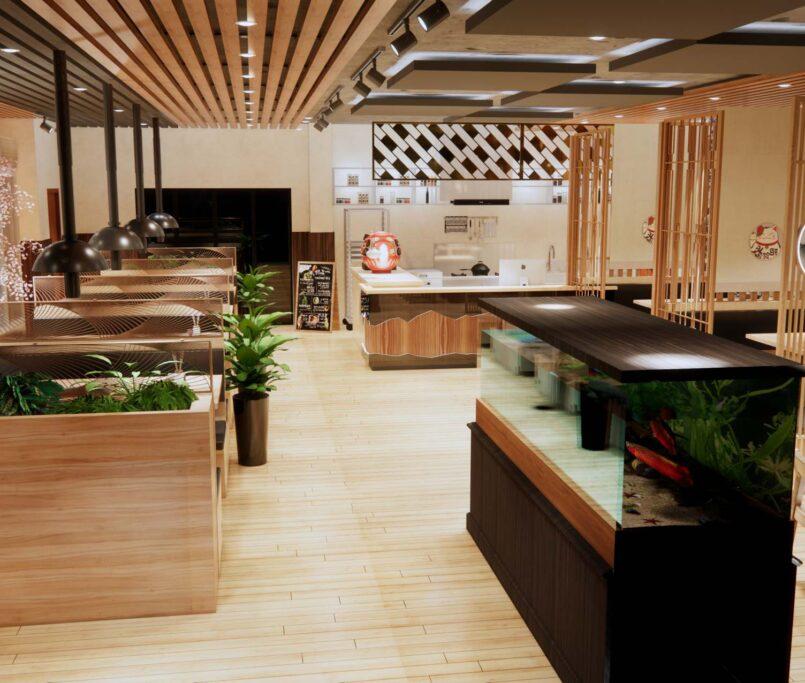 Nhà hàng nướng 2 tầng tiền chế