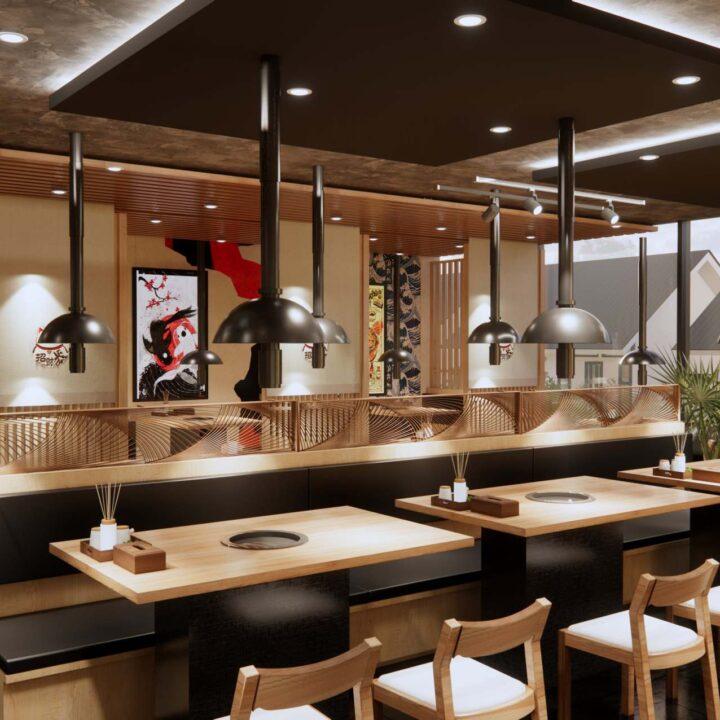 Nhà hàng hướng 2 tầng tiền chế