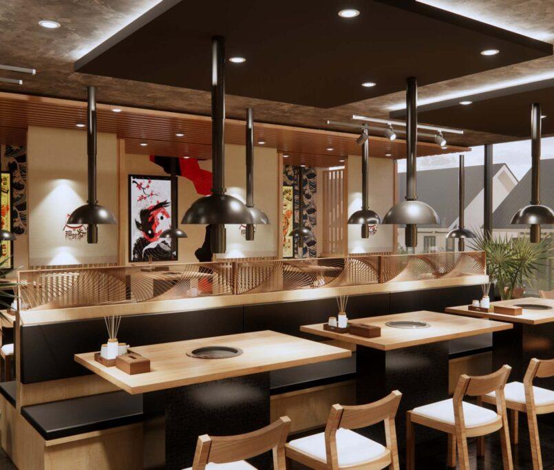 Nhà hàng hướng 2 tầng tiền chế