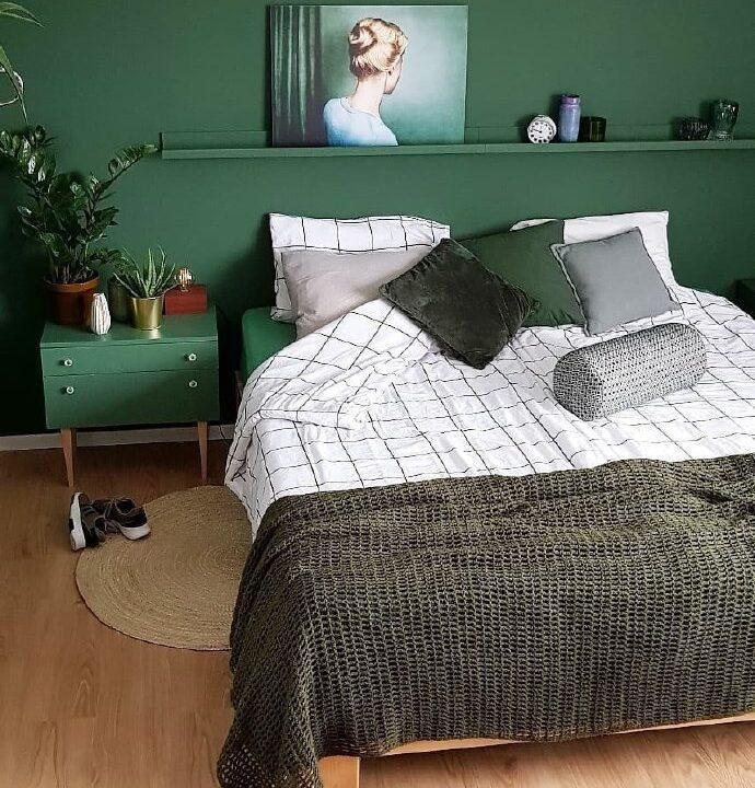 Studio scandinavian tone xanh lá