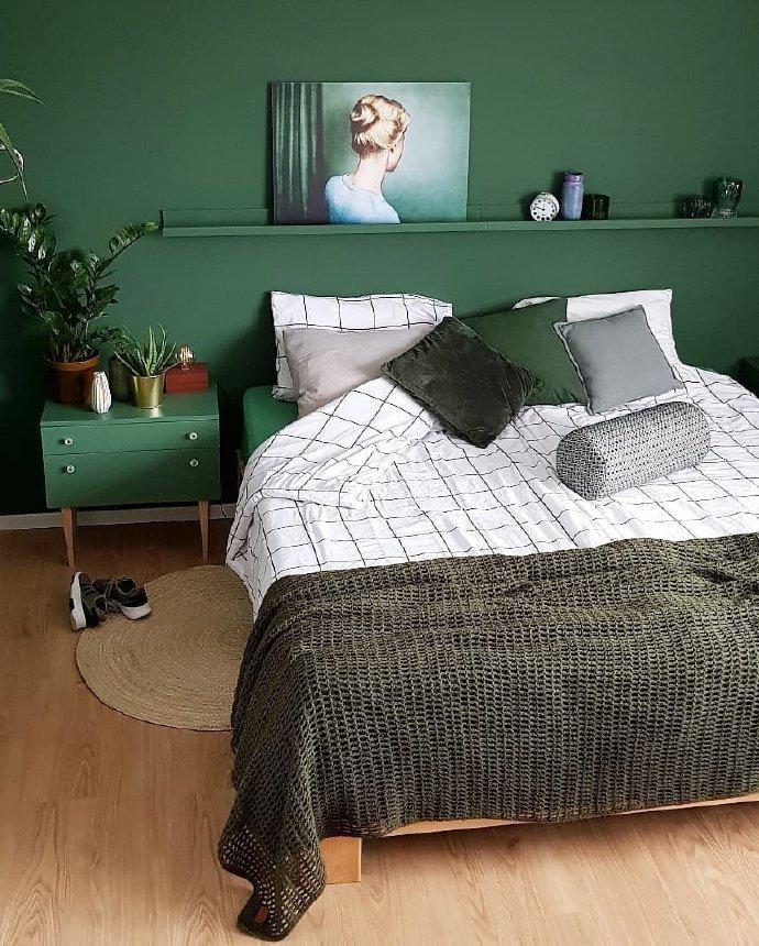 Studio scandinavian tone xanh lá